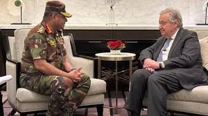 জাতিসংঘের মহাসচিবের সঙ্গে সেনাপ্রধানের সাক্ষাৎ