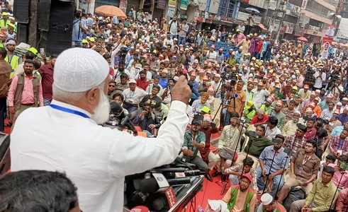 ১মে উপলক্ষে শ্রমিক কল্যাণ ফেডারেশনের র্যালী