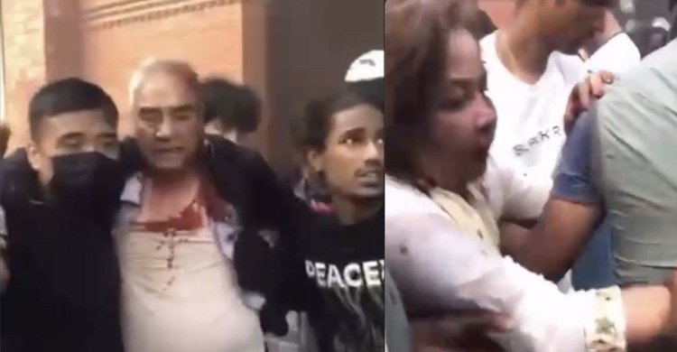 সাবেক প্রধানমন্ত্রী-পররাষ্ট্রমন্ত্রীকে পেটালো জনতা