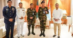 সশস্ত্র বাহিনী বিভাগে অফিস করলেন প্রধানমন্ত্রী